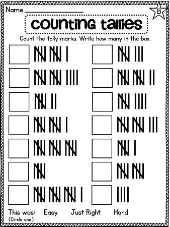 Counting Tally Marks - Worksheet School