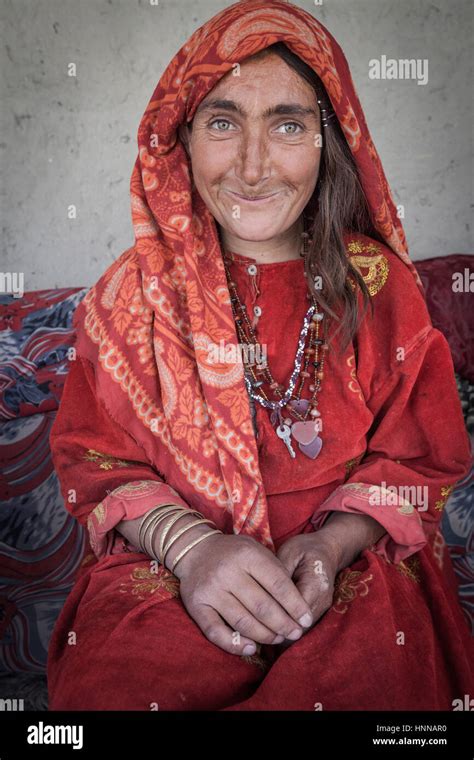 Afghanistan Wakhan Corridora Portrait Of An Old Woman In Traditional