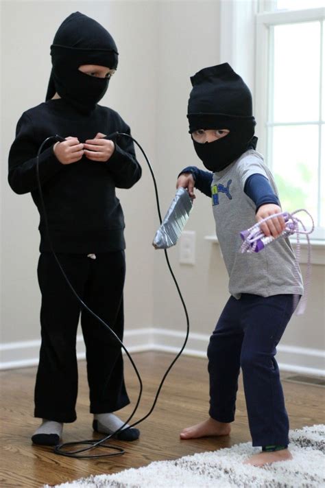 Easy Kids Ninja Costume Made At Home For Halloween Honestly Modern
