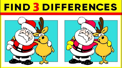 Find The Difference Christmas Find 3 Difference Spot The Difference
