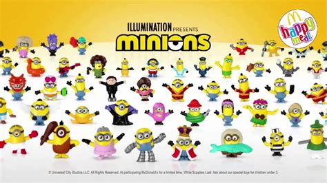 Mcdonalds Illumination Present Minions Happy Meal Toys Youtube