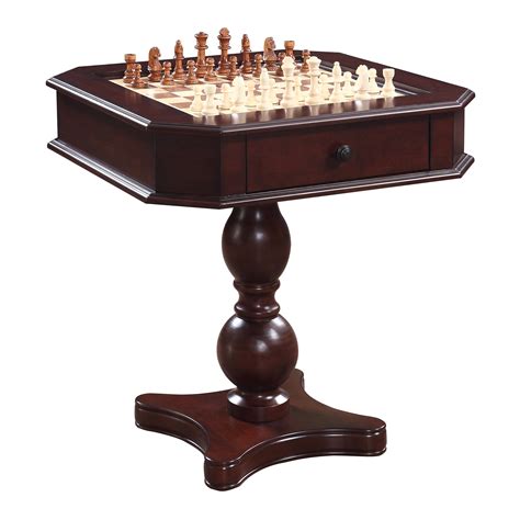 Shop Hathaway Fortress 3 In 1 Mahogany Chess Game Table With Chairs