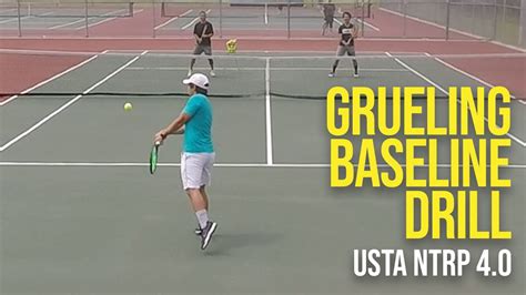 2 On 1 Baseline Groundstrokes Practice Drill Usta Tennis Rated 40