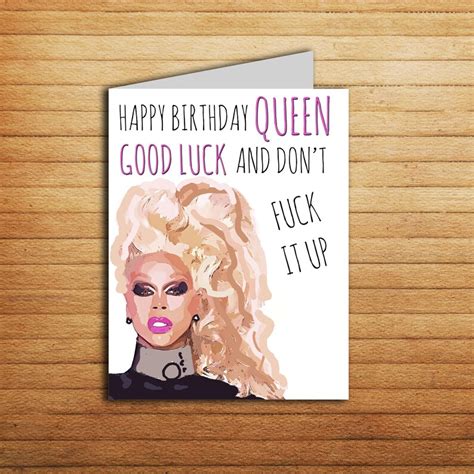 Rupaul Drag Race Card Birthday T For Boyfriend Funny Good Etsy