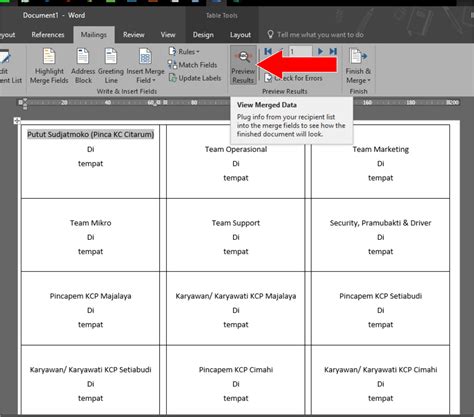 Tutorial Print Label Undangan Otomatis Di Msword Uk 103