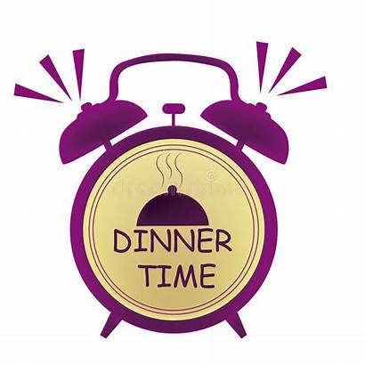 Dinner Clock Clipart Clip Indicating Purple Illustration