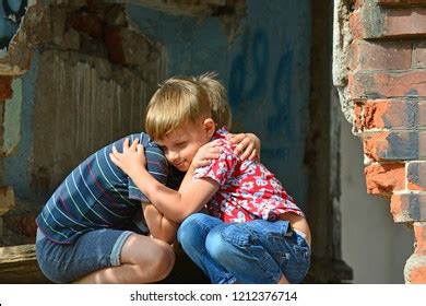 Two Brothers Embraced Each Other Were Stock Photo Shutterstock