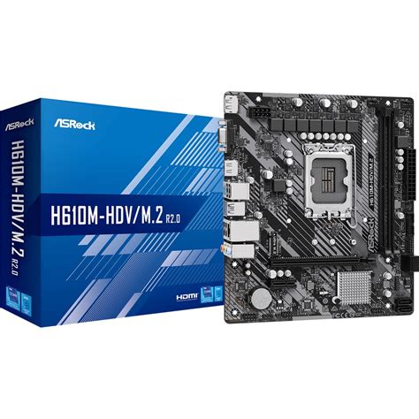 Jual Motherboard Asrock H610m Hdvm2 R20 Lga1700 H610 Ddr4 Usb32