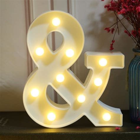 New 3d And White Letter Led Marquee Sign Alphabet Light Indoor Wall