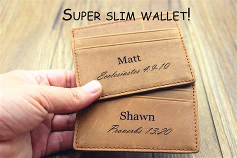 Wedding Ts Personalized Wallet T For Him Genuine Etsy