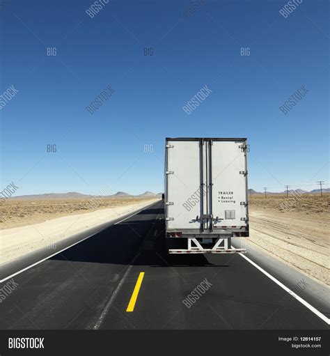 Back View Semi Truck Image And Photo Free Trial Bigstock