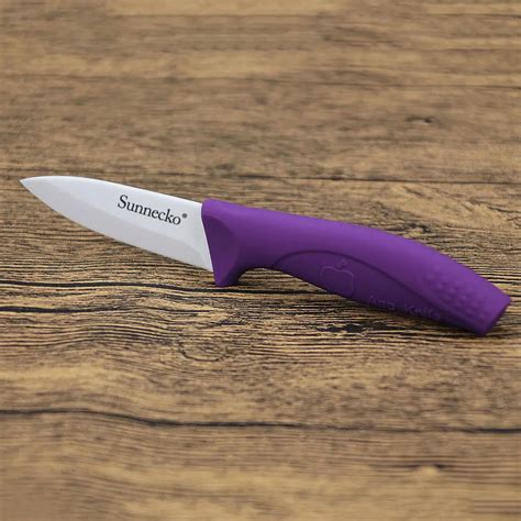 Sunnecko 3 Inches Paring Knife Ceramic Blade Utility Fruit Vegetable