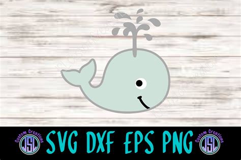 Baby Whale Svg Dxf Eps Png Digital Cut File