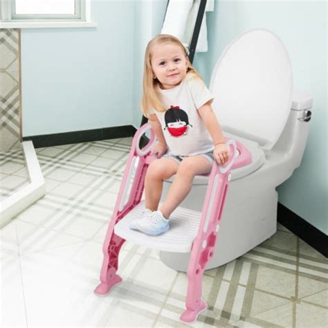 Foldable Potty Training Toilet Seat W Step Ladder Adjustable Baby Kids