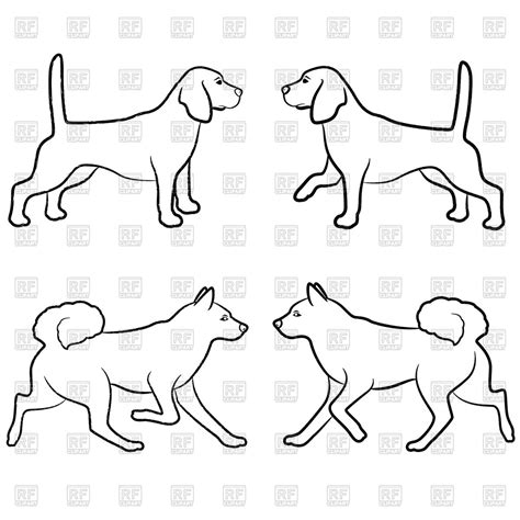 Dog Outline Vector At Collection Of Dog Outline