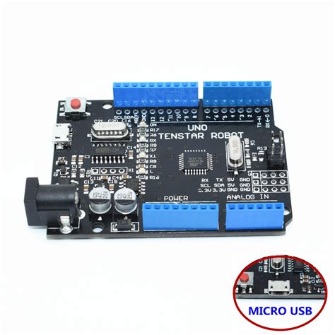 The usb cable is used to power your arduino. Arduino Uno R3 With Micro USB ATMega328 CH340G Compatible ...