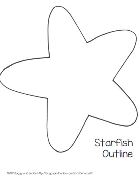 Starfish Printable Template Starfish Craft Starfish Printable