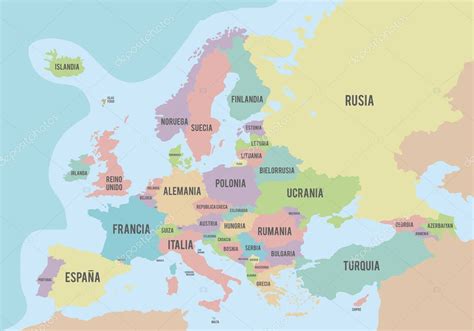 Mapa De Europa Completo Con Nombres En Español Mapa Político De