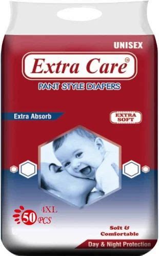 Extra Care Premium Diaper 4xl Size 50 Piece Infant Diaper बच्चे