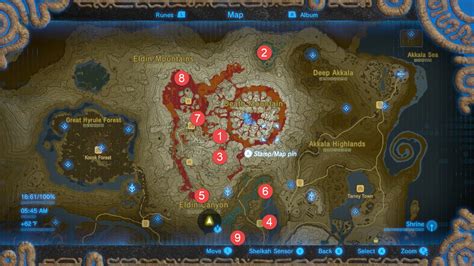 Zelda Breath Of The Wild All Shrine Locations Walkthrough And Map