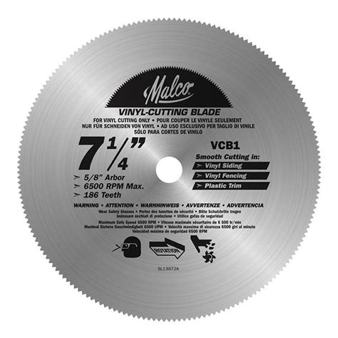 Get the knowledge by reading our handy guide to the 7 best circular saw blades. Malco Products Vinyl Cutting Circular Saw Blades | Hoover ...
