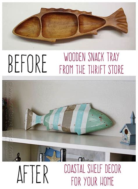 Coastal Striped Fish Decor Crafts By Amanda