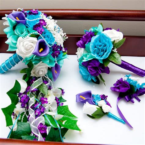 Purple Blue Silver Wedding Colors