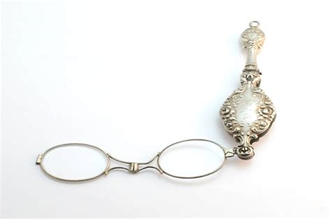 Lot Vintage Sterling Silver Lorgnette Opera Glasses