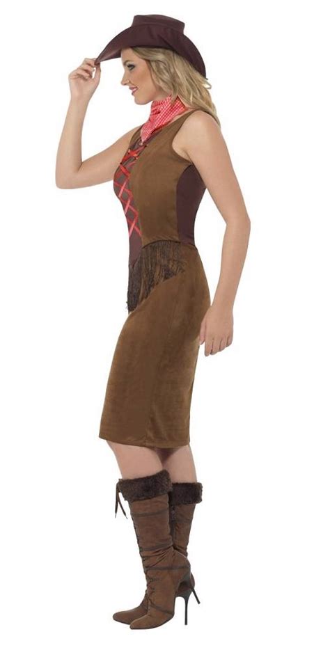 Adult Womens Wild West Fringe Cowgirl Fancy Dress Costume Ebay