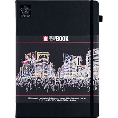 Sakura Sketch Notebook Sheets Black Pages X Cm Amazon Co