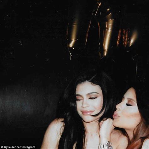 Smooches Here She Is Seen Getting Playful With Another Friend Travis Scott Kylie Travis Life