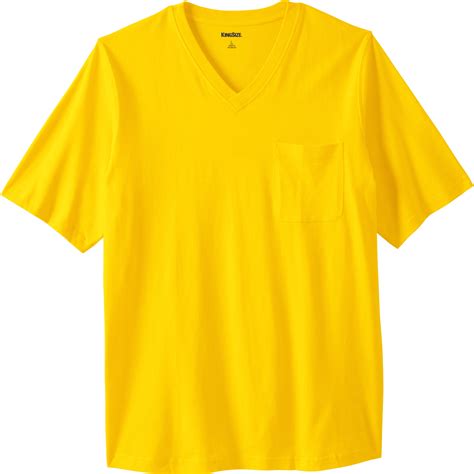 Kingsize Kingsize Mens Big And Tall Lightweight V Neck Pocket T Shirt