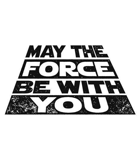 May The Force Be With You Star Wars Darth Vader Print Printable Quote