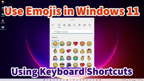 How To Use Emojis In Windows 11 Using Keyboard Shortcuts Youtube