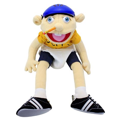 58cm Jeffy Plush Toy Cosplay Jeffy Hat Hand Puppet Game Stuffed Doll