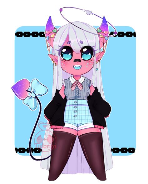 Closed Auction Pink Demon Adopt By Tidorito On Deviantart