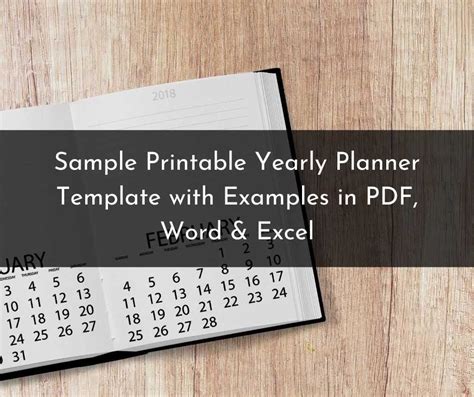 Free Printable Yearly Planner Template In Pdf Word And Excel