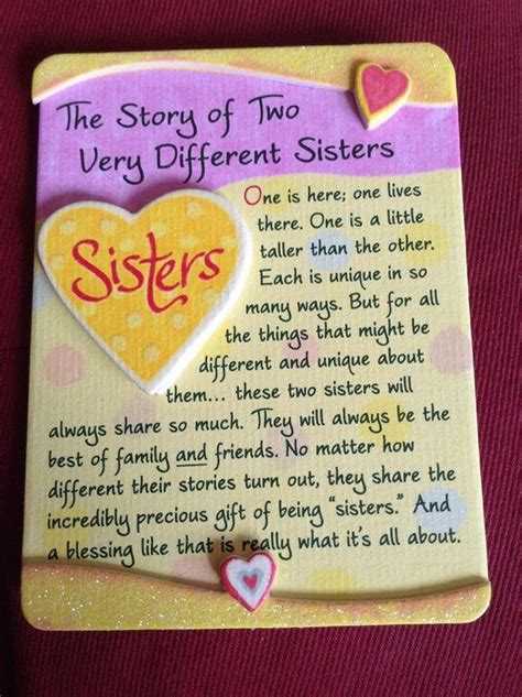 The Story Of Two Very Different Sisters Sister Love Quotes Sisters