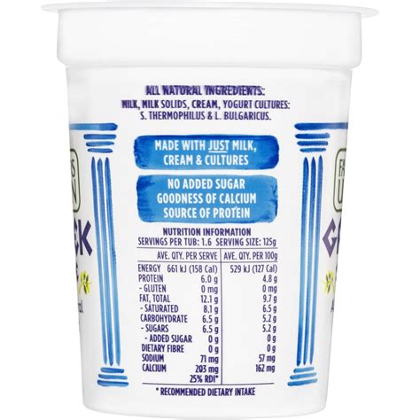 North dakota farmers union | 1415 12th avenue se | po box 2136 | jamestown, nd 58401 | toll free: Farmers Union Natural Greek Style Yogurt 200g | Woolworths