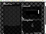 Black plaid - Myspace Layouts - CreateBlog