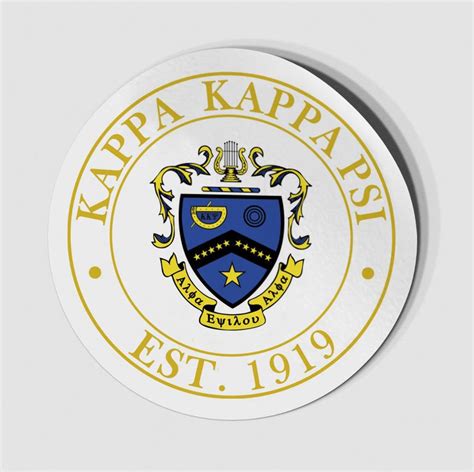 Kappa Kappa Psi Circle Crest Shield Decal Sale 695 Greek Gear