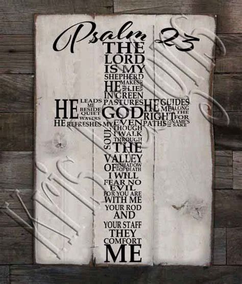 Psalm 23 Cross Svg Png  Etsy