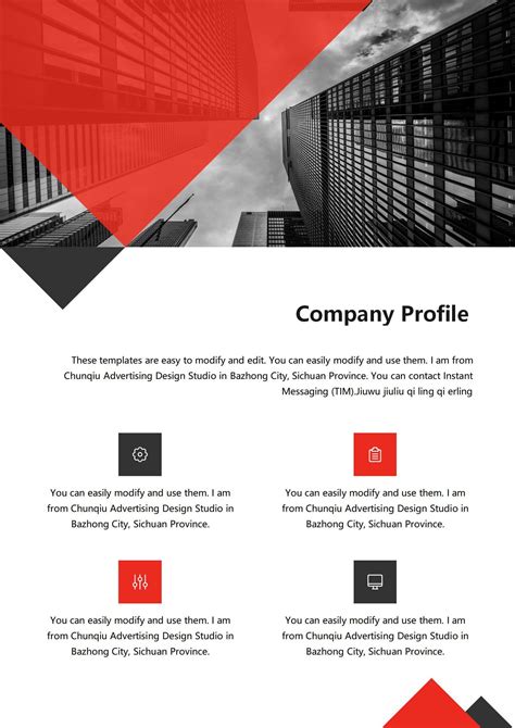 Company Profile Template Docx Foto Kolekcija