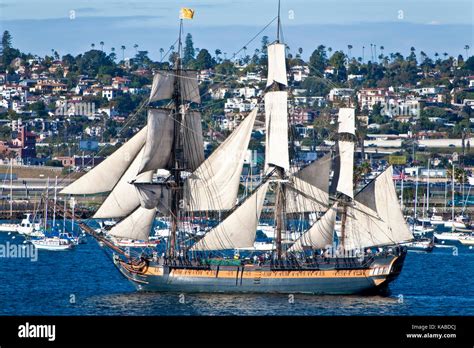 Tall Sailing Ship Hms Surprise On San Diego Bay Ca Us Is A