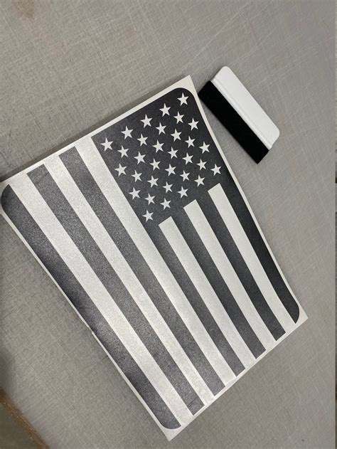 American Flag Rear Window Usa Decal Vinyl Sticker Matte Black Etsy