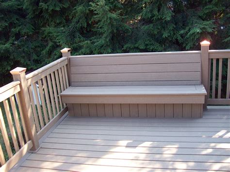 Great Built In Bench On A Custom Deck Bench With Back Patio Deck