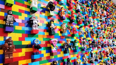 lego minifigure collection on the wall youtube