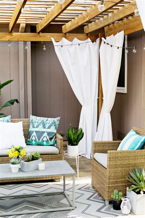 Make Your Own Outdoor Pergola Curtains A Beautiful Mess