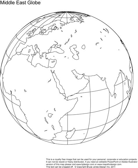 Printable Globe Outline Lrjourneay