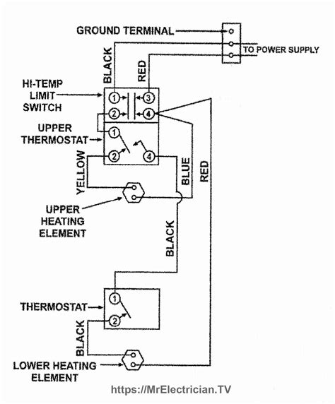 Electric Water Heater Internal Wiring Diagram Mr Electrician
